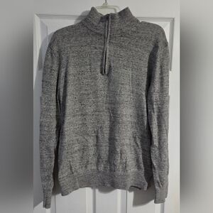 GAP Men's Heather Gray Zip-Up Sweater